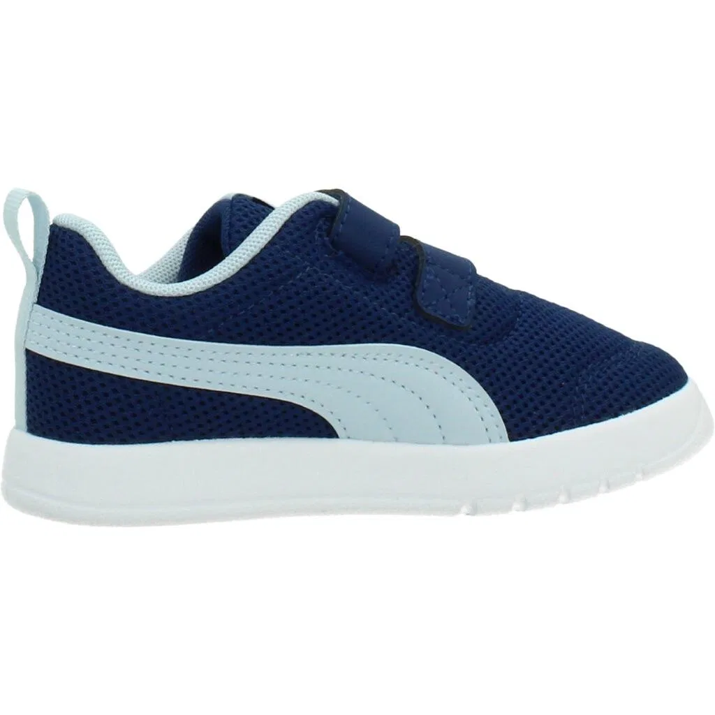 Детские кроссовки с липучкой CourtFlex V3 Puma, Blau — фото 4