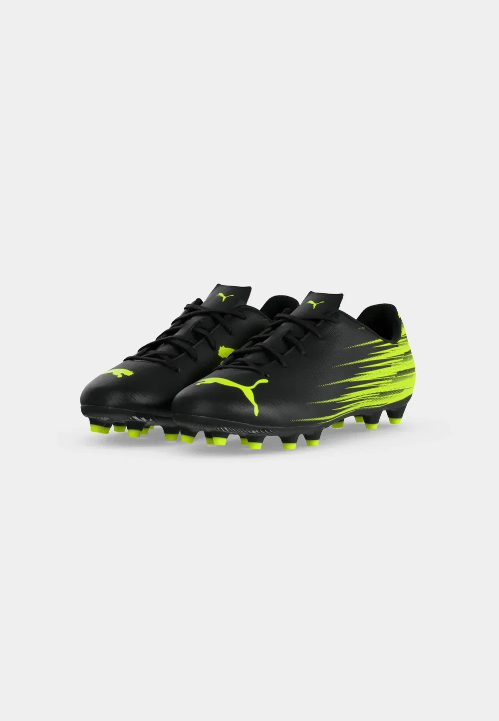 Футбольные бутсы Attacanto ii fg/ag jr унисекс для искусственной травы Puma, Black/Lime Squeeze — фото 3