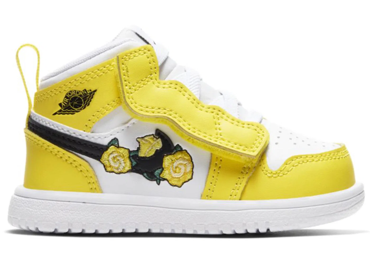 Детские кроссовки с принтом Jordan 1 Mid Alt Jordan, Dynamic Yellow/Black/White