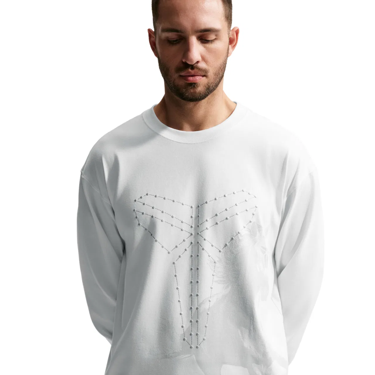 Футболка с длинным рукавом мужская Dri-FIT M90 Nike, белый
