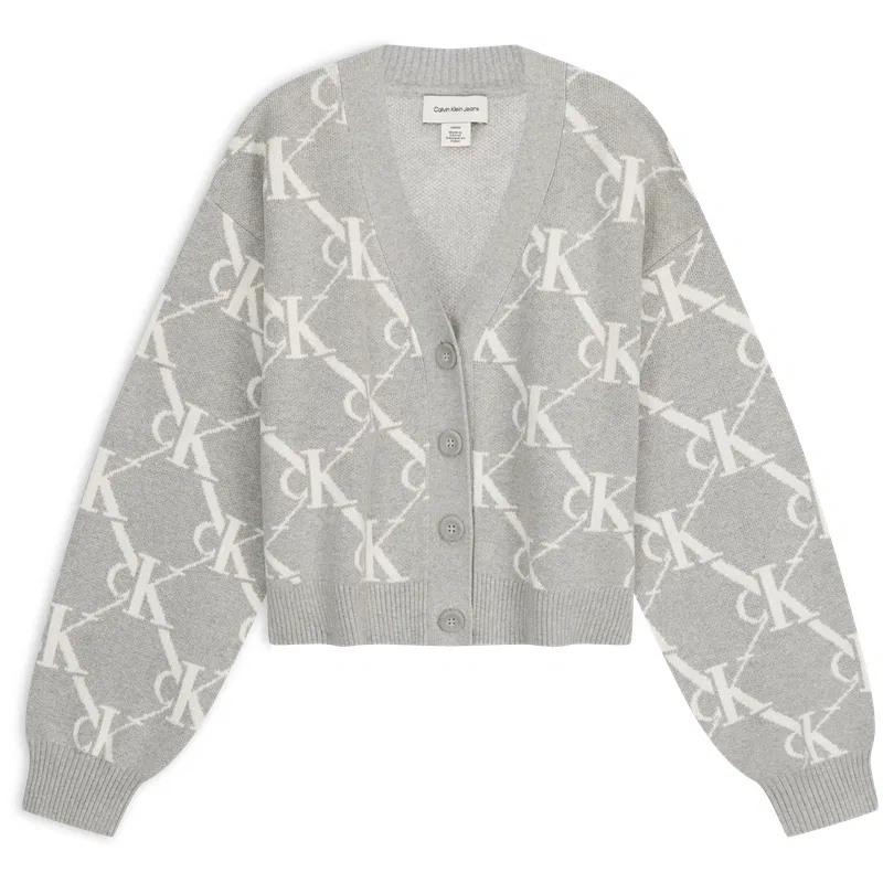 Джемпер женский V-образный вырез, Calvin Klein, Coconut Gray