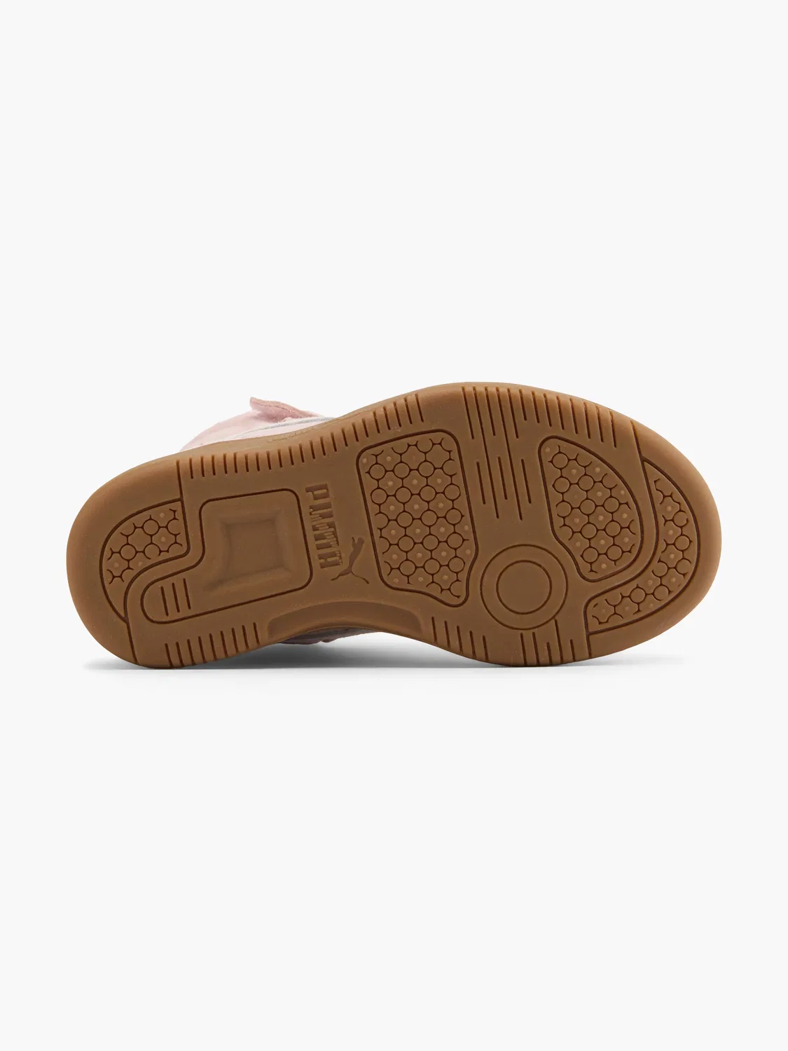 Детские кроссовки высокие с шнуровкой и липучкой PUMA, цвет Rose Gold — фото 4