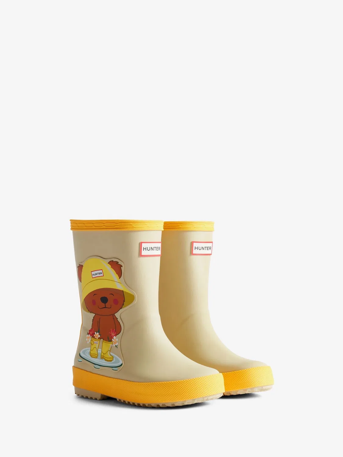 Сапоги резиновые Kids First Bear Print Hunter, желтый — фото 2