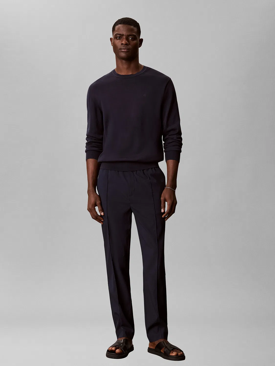 Брюки Calvin Klein Regular, темно-синие — фото 3