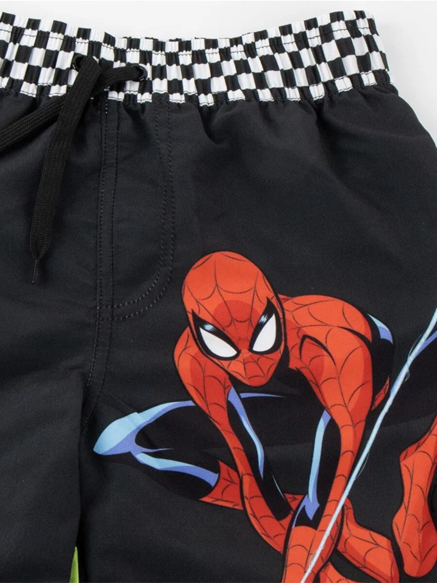 Пляжные шорты "Человек-паук: Мстители" черного цвета SPIDERMAN — фото 2
