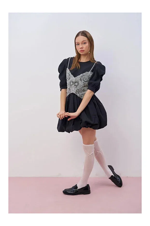 Детское кружевное боди-комбинезон для девочек My Lorin Kids Store, Black