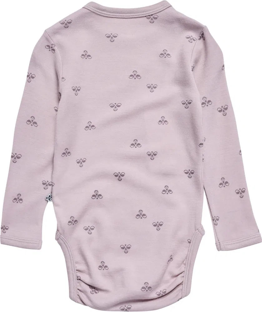 Боди с длинным рукавом Hmlmini Wool Body L/S Hummel, серый — фото 2