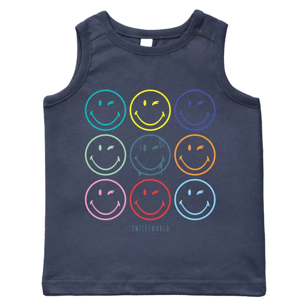 Детский топ без рукавов SmileyWorld Wink Rainbow Swirl The Juniper Shop, Navy
