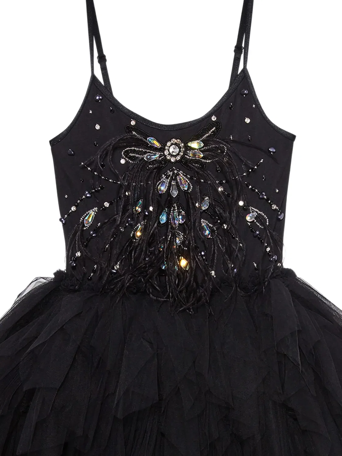 Мини-платье Black Swan с многоярусной юбкой-пачкой Tutu Du Monde, черный — фото 3