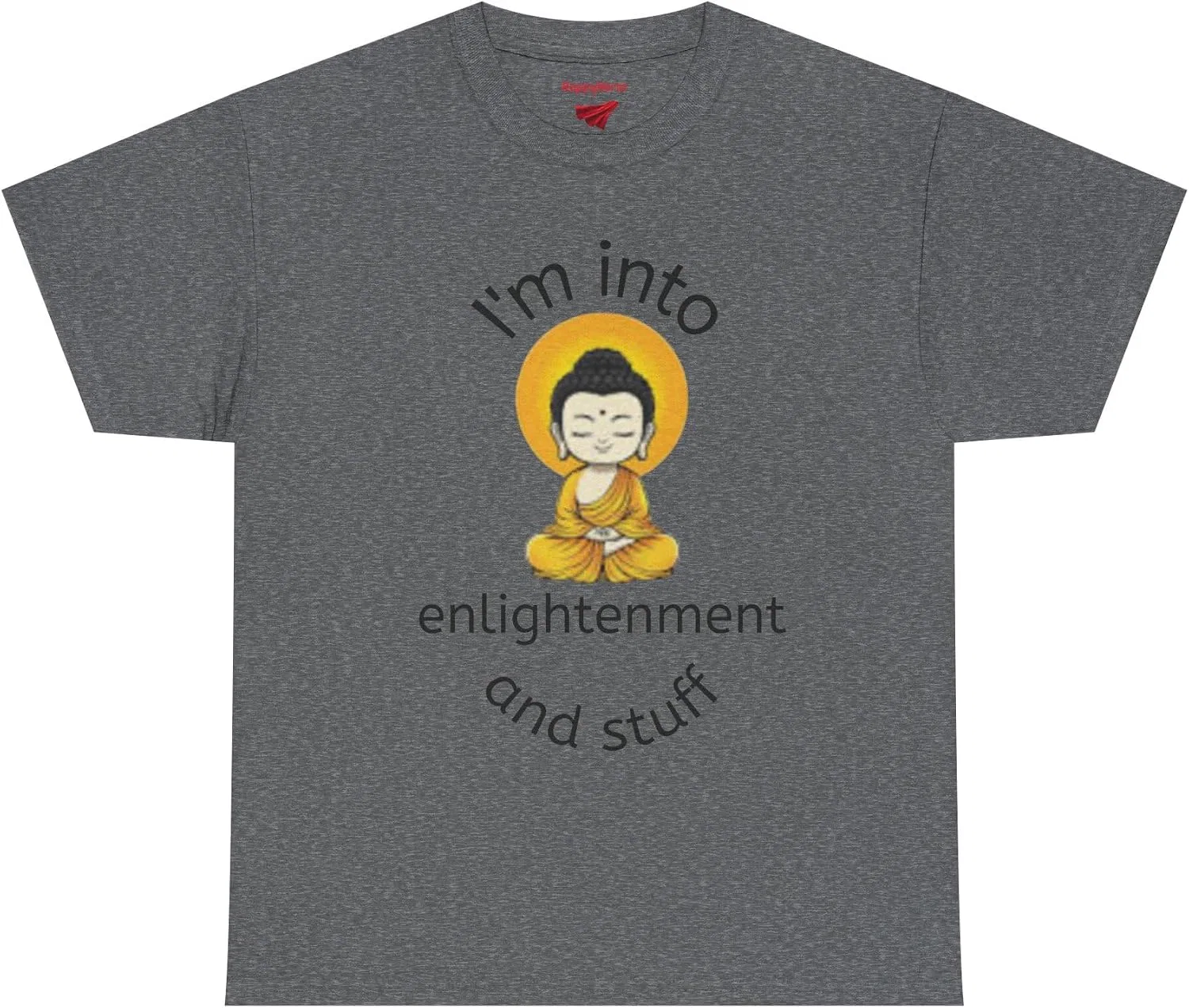 Женская футболка с принтом I'm into Enlightenment, графитовый меланж