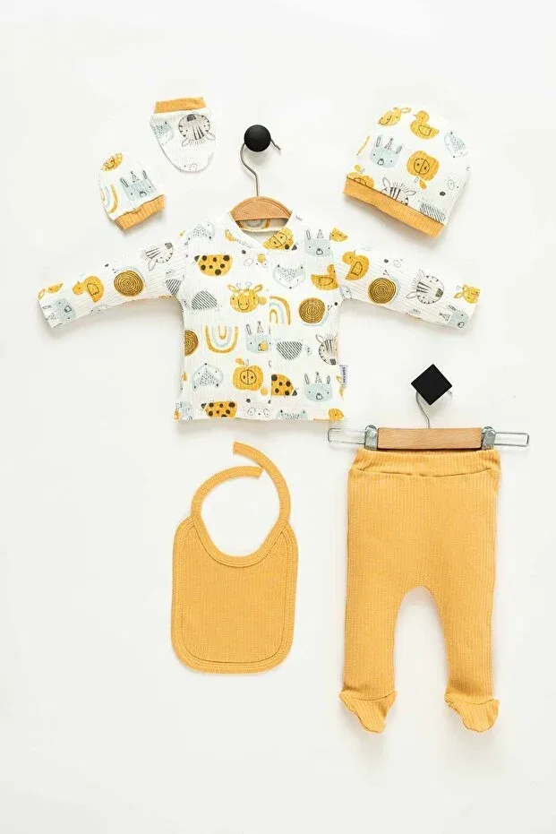 Детский комплект одежды для новорожденных хлопковый с принтом Neu Kids, Yellow