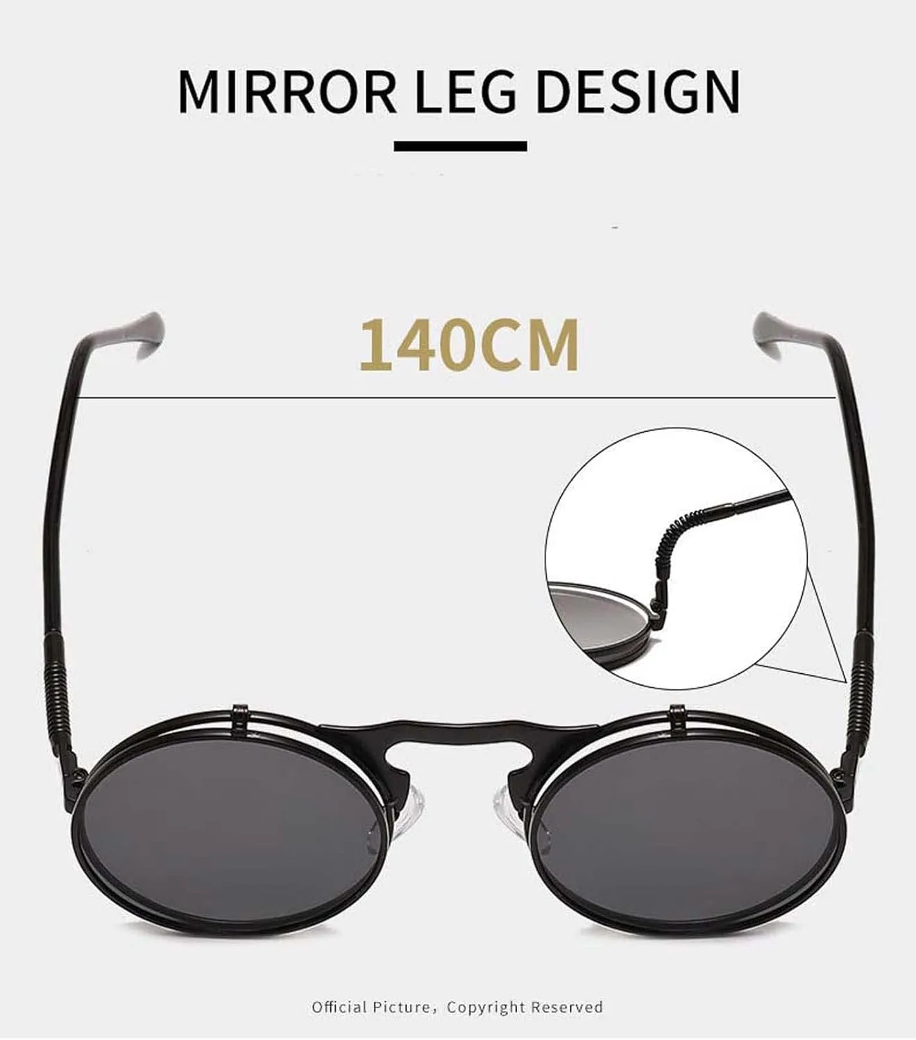 

Солнцезащитные очки-раскладушки XINXIN в стиле ретро-металлик-панк, для мужчин и женщин, для уличной стрельбы, отдыха и пляжа (цвет: F, размер: средний), F