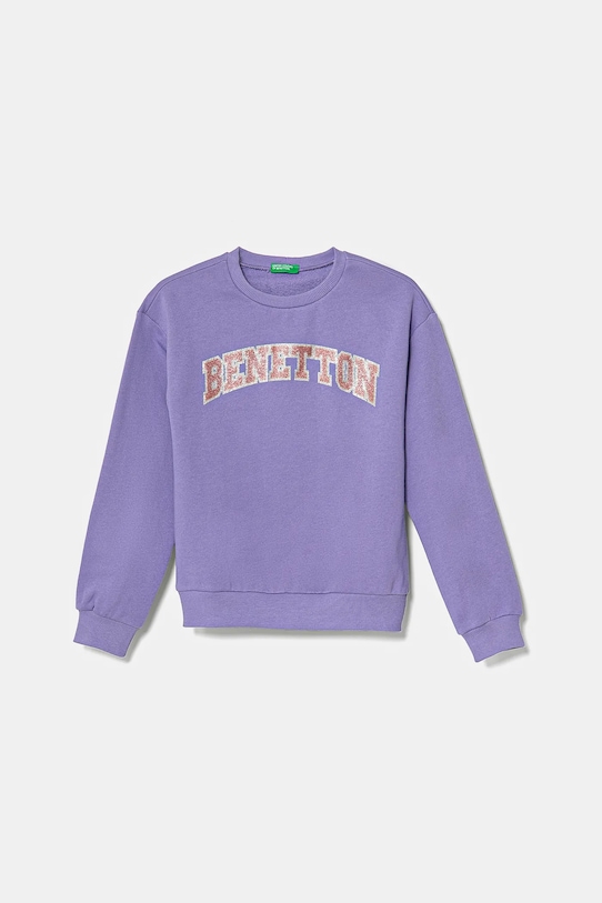 

Детская хлопковая толстовка United Colors Of Benetton, фиолетовый