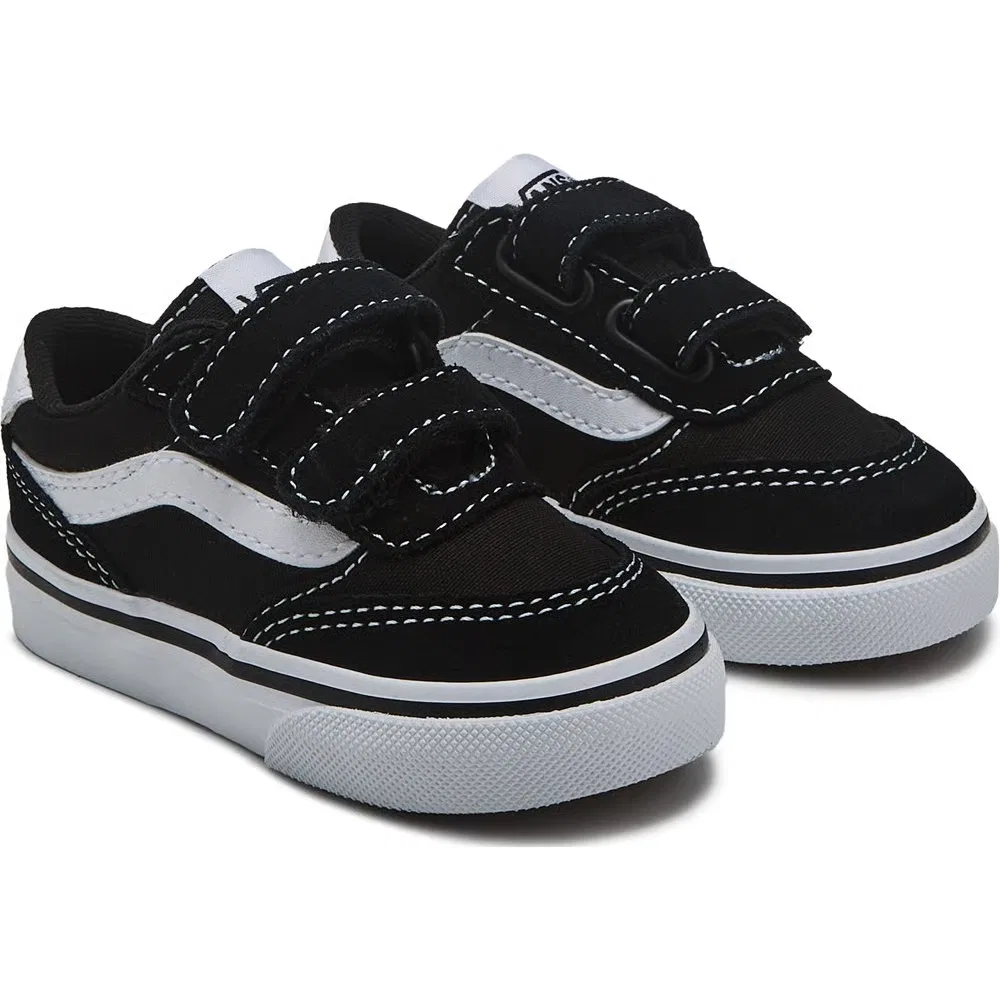 Детские низкие кроссовки Brooklyn для малышей Vans, Black/White