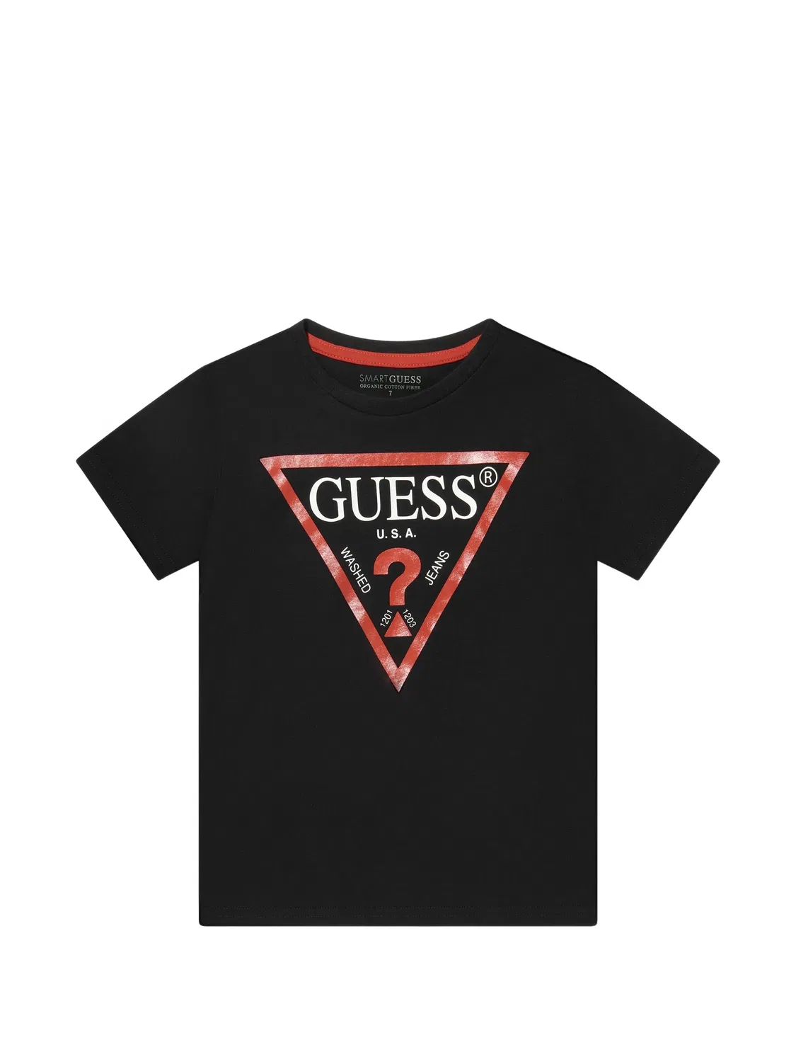 Футболка хлопковая черная GUESS, черный