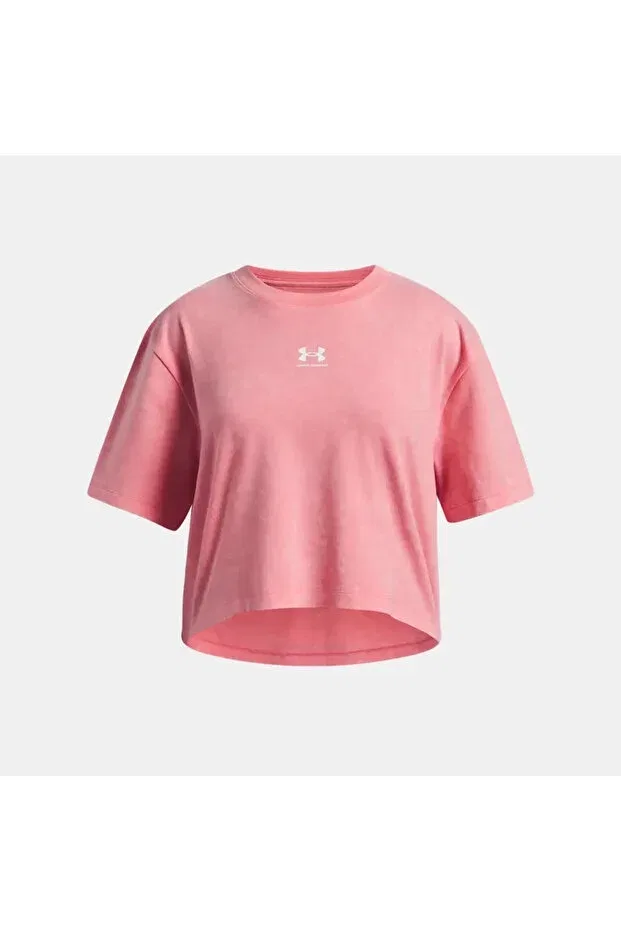 Детская футболка с коротким рукавом для девочек Ua rival wash ss girls' crop short t-shirt Under Armour, 600