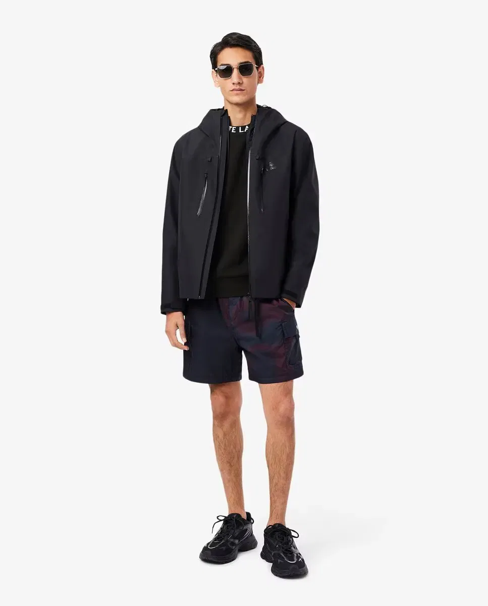 Мужская джерсовая кофта с жаккардовыми деталями Lacoste, Negro — фото 4