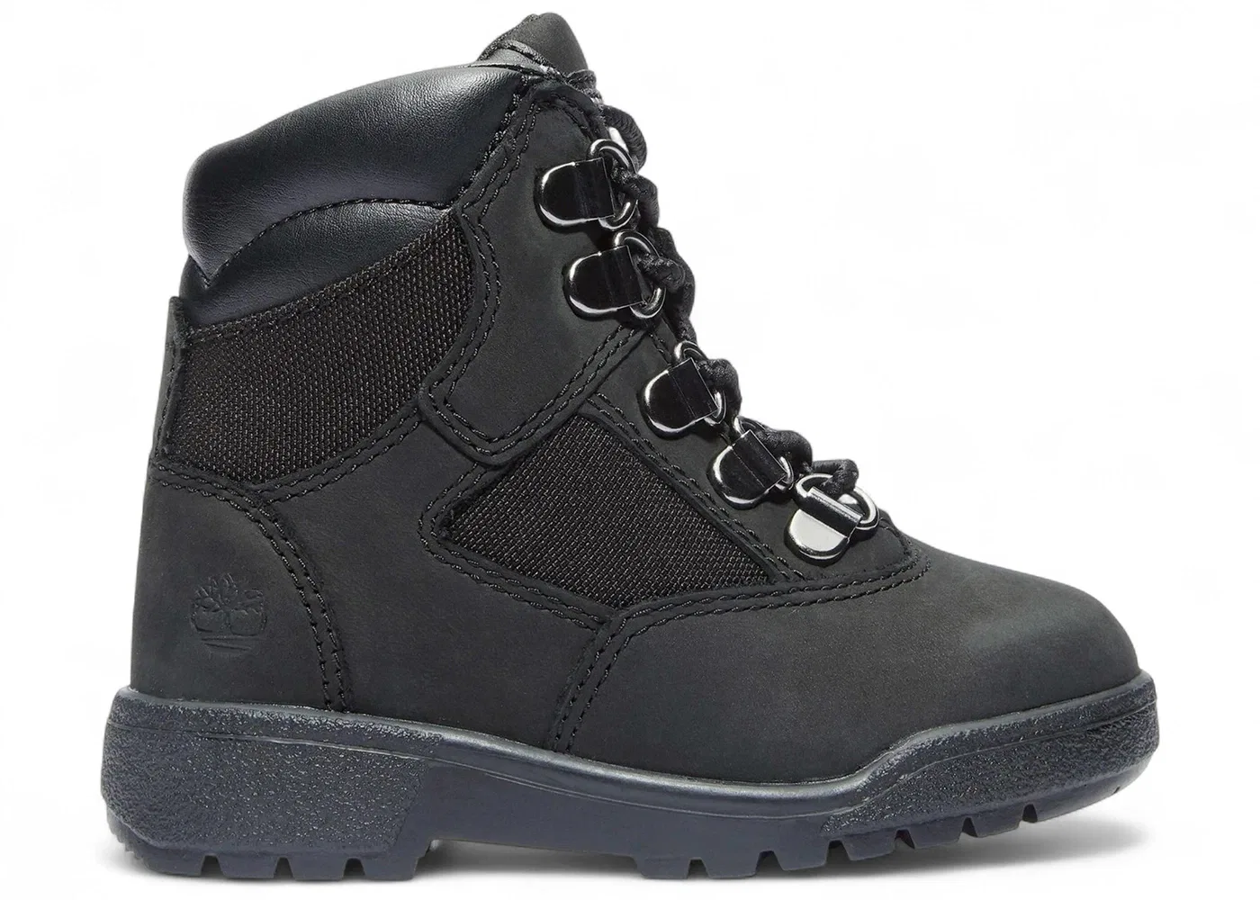 Детские ботинки кожаные Timberland 6" Field Boot Timberland, Black Full-Grain