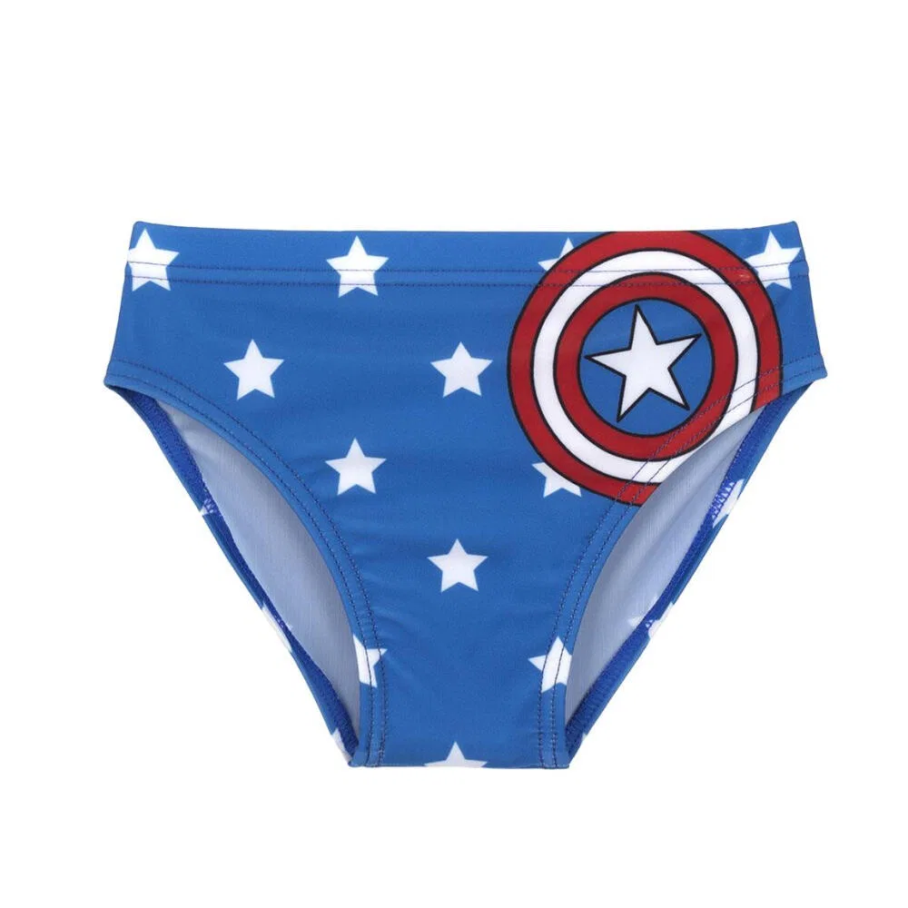 Детские плавки с принтом Captain America Marvel, BLAU