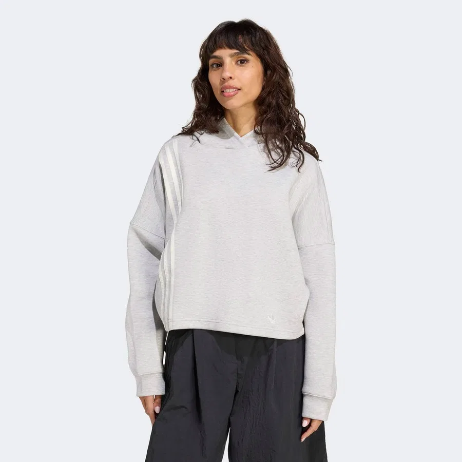 Женский свитшот с длинным рукавом adidas 3 Stripes Hoody, Серый