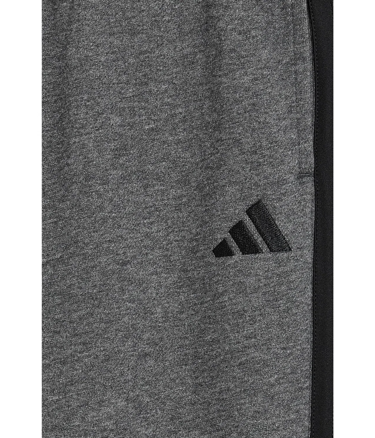 Спортивные брюки Essential 3-Stripe Fleece Heather Joggers (для детей постарше) Adidas Kids, Dark Grey Heather — фото 3