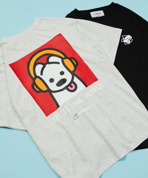 

Футболка с коротким рукавом, круглым вырезом и принтом на спине, Matsui×FREAK'S STORE, серый