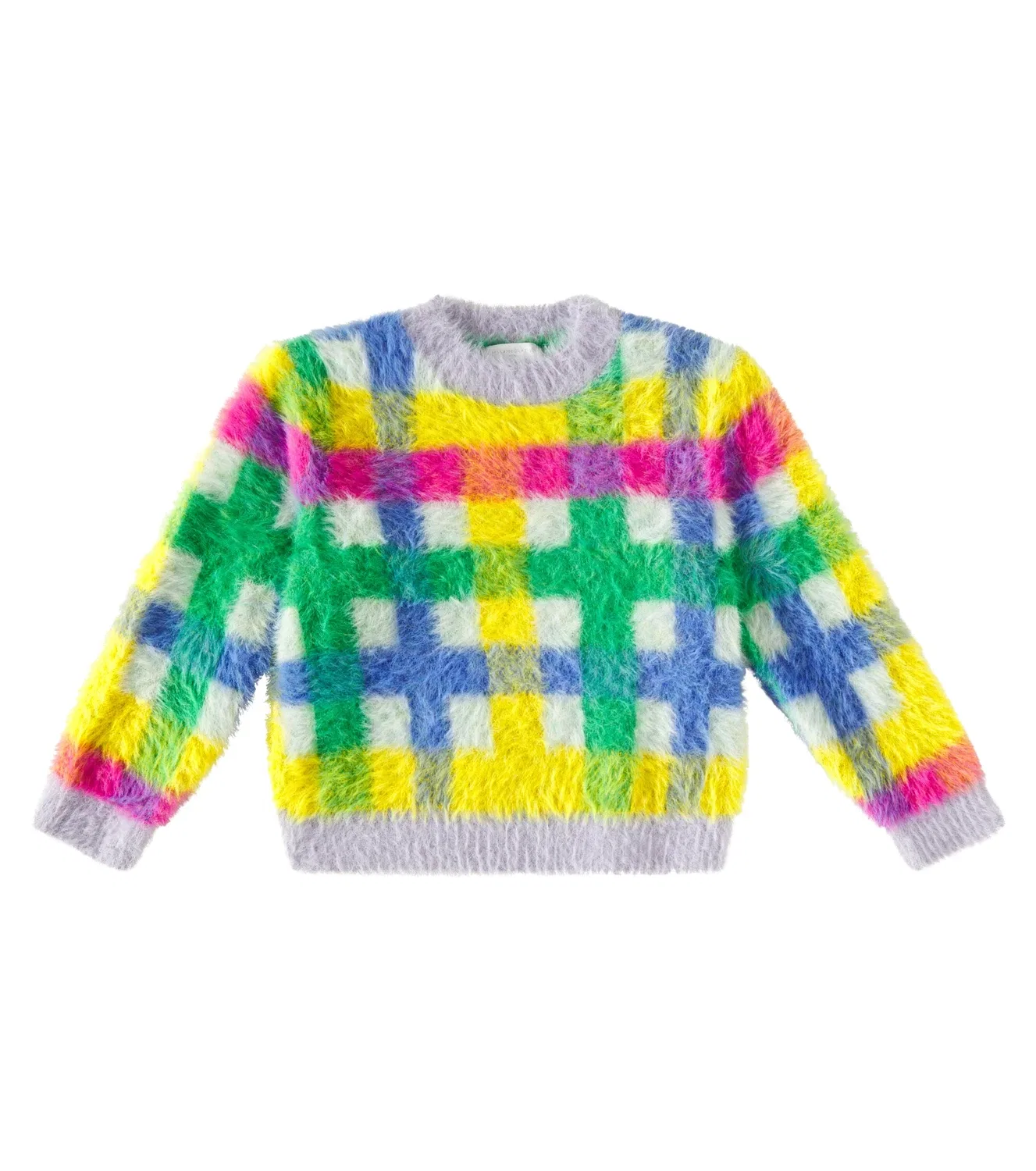 Свитер в клетку Stella Mccartney Kids, мультиколор