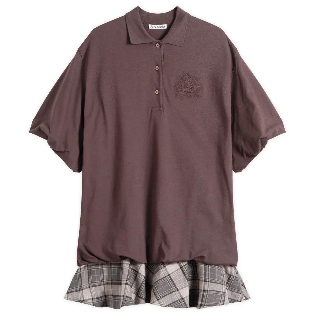Платье-поло Eteddy mini dress Acne Studios, Dark Brown