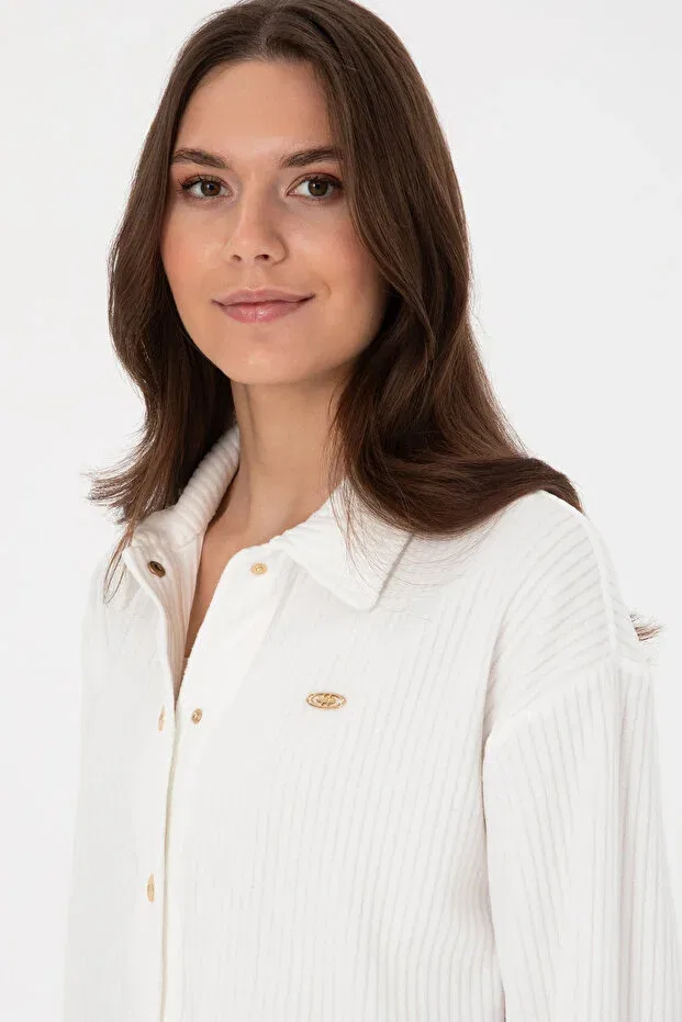 Женская рубашка с длинным рукавом U.S. Polo Assn., Nude Color — фото 2