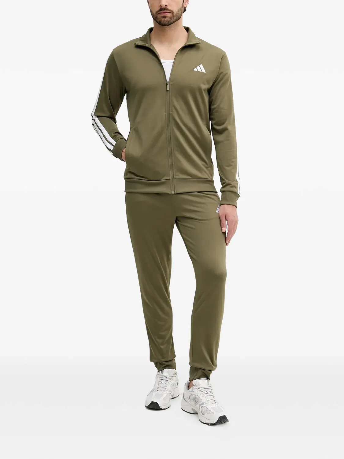 Adidas Спортивный костюм Essentials зеленый — фото 2