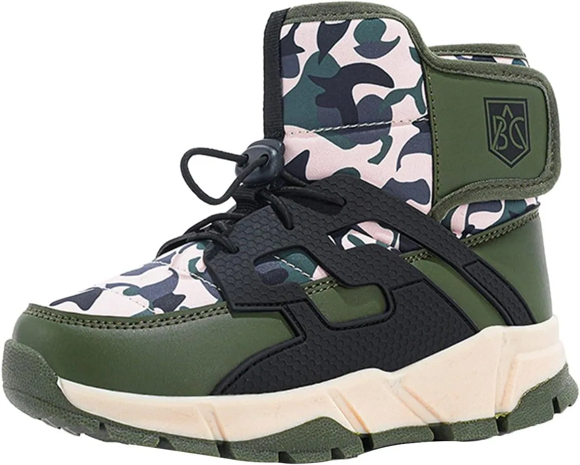 Детские зимние ботинки для мальчиков и девочек с принтом, Camouflage