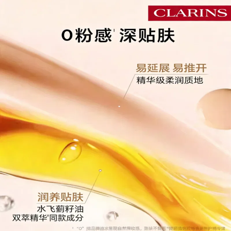 Женская тональная основа с сияющим эффектом, оттенок #101W Warm Tone Natural, CLARINS — фото 4