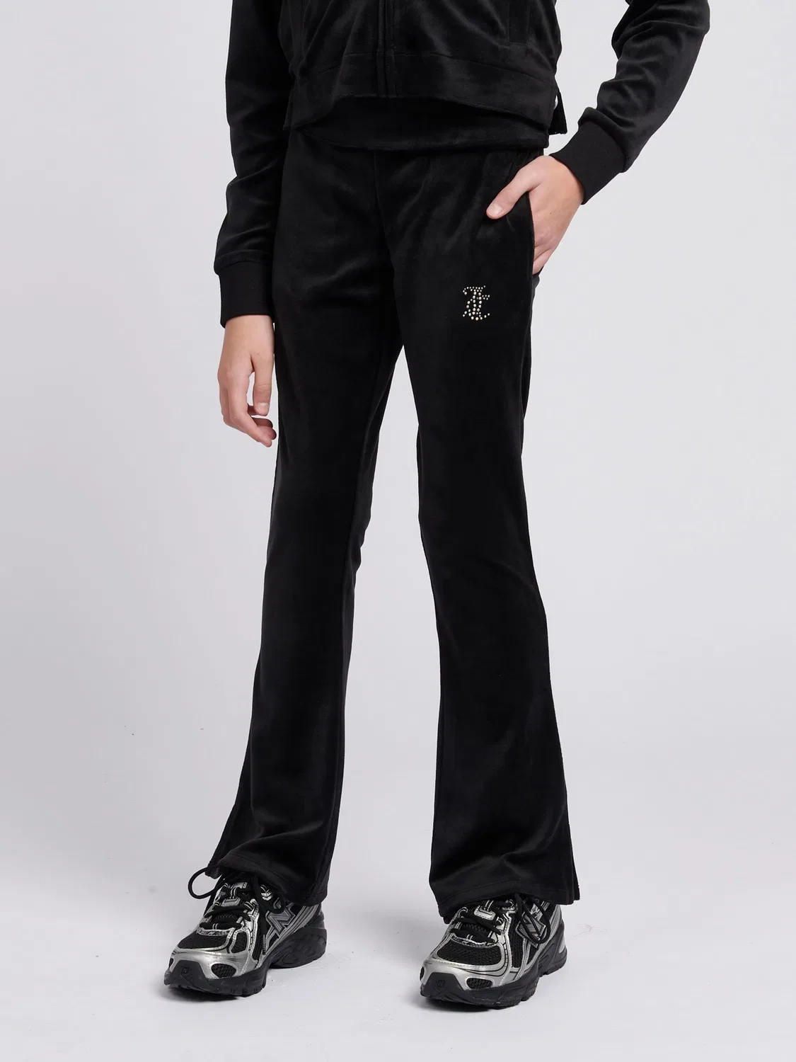 Джоггеры с отворотом на поясе Juicy Couture, черный