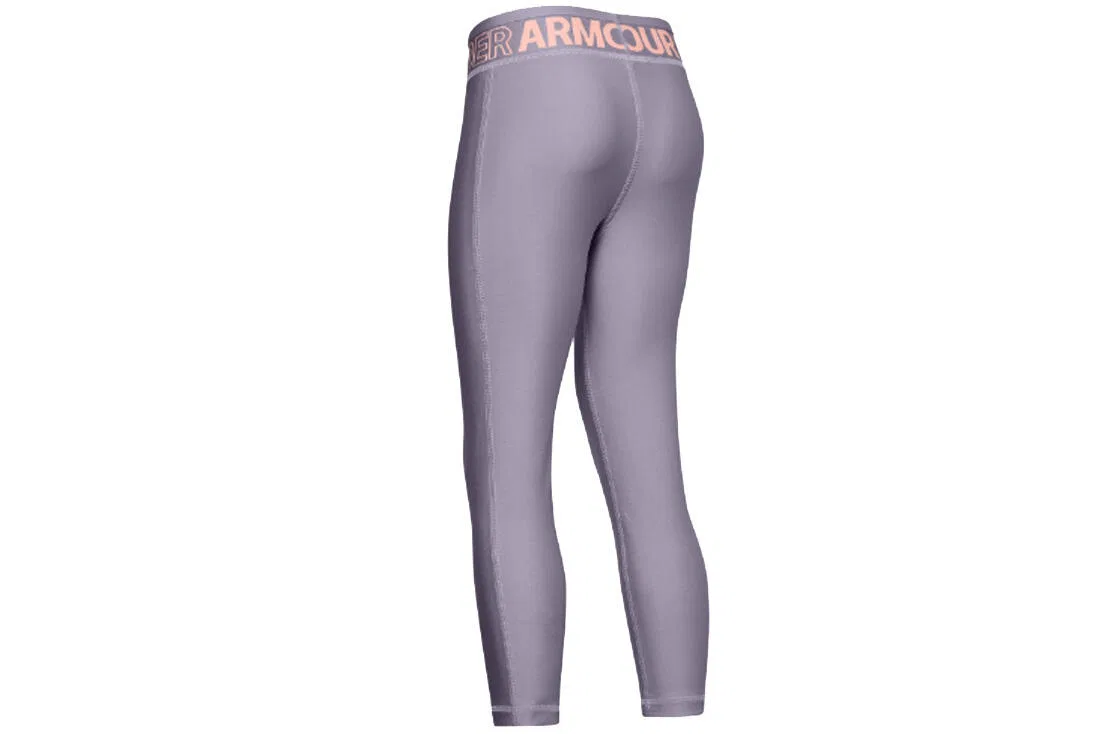 Детские леггинсы для девочек с технологией HeatGear Under Armour HG Ankle Crop K, Violett — фото 2