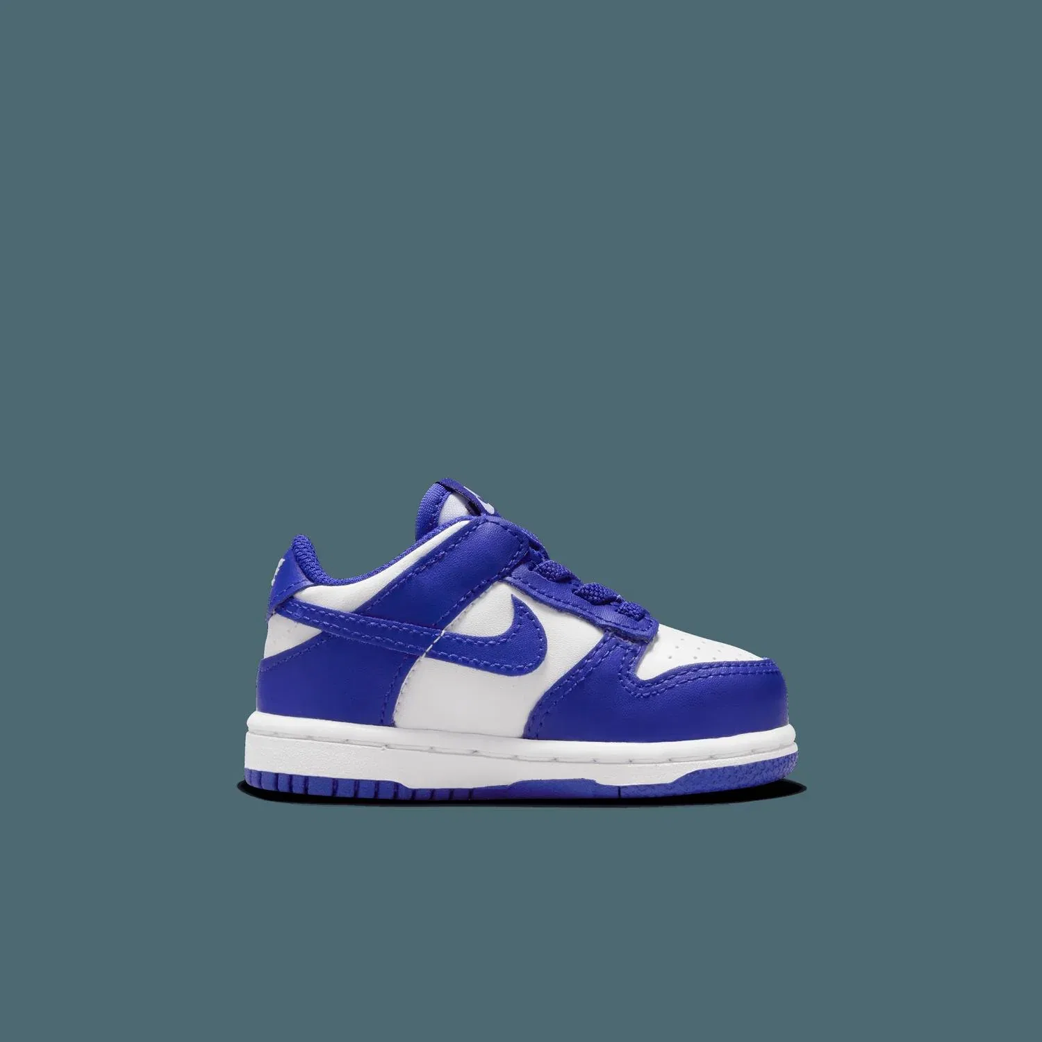 Детские кроссовки с комбинированным верхом Dunk Low Baby/toddler Shoes Nike, Concord Blue — фото 3