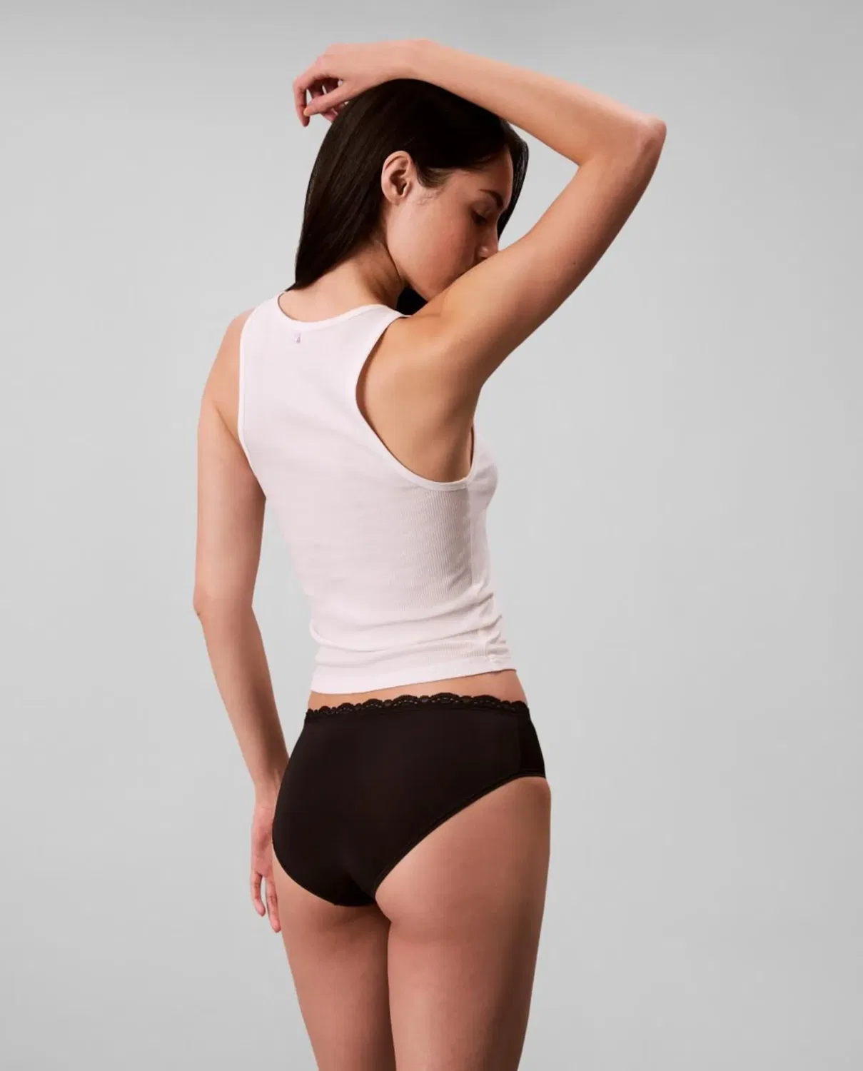 Женский комплект трусов-хипстеров из микрофибры с кружевом Calvin Klein, Multicolor — фото 4