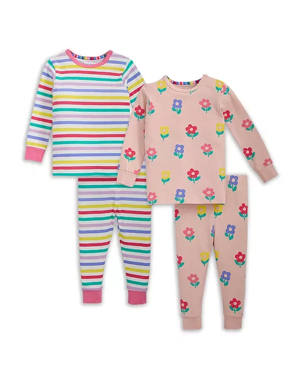 Детский комплект пижам из CloudStretch с магнитными застежками Magnetic Me, Pink Multi