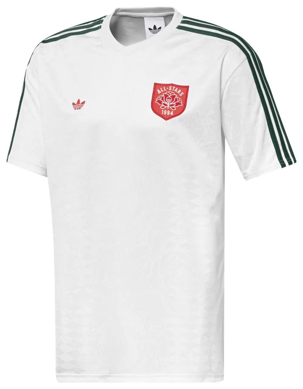 Мужская футболка Roses Poly Jersey Adidas, цвет White/Collegiate Green