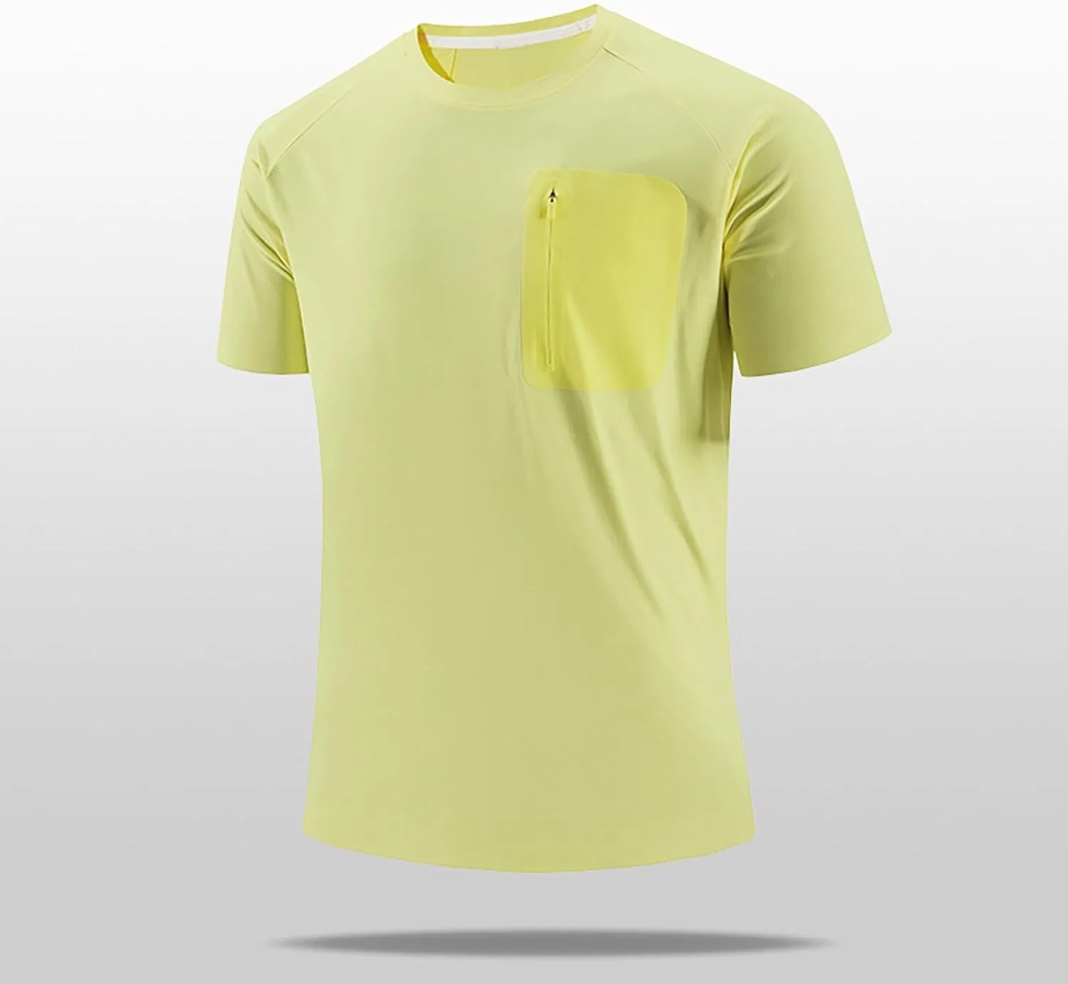 Мужская быстросохнущая футболка Ice Silk Breathable Quick Dry Compression Tee, Yellow — фото 2