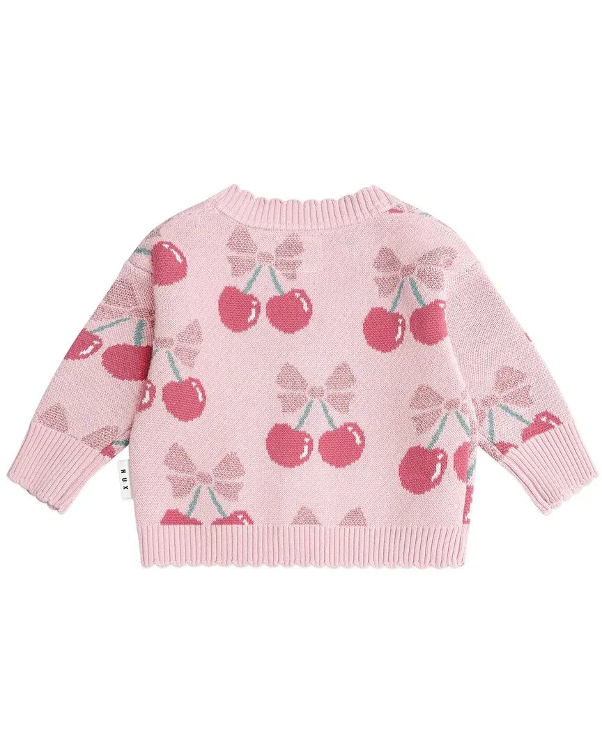 Детский кардиган с блестящим узором Cherry Pie Huxbaby, оранжевый — фото 2