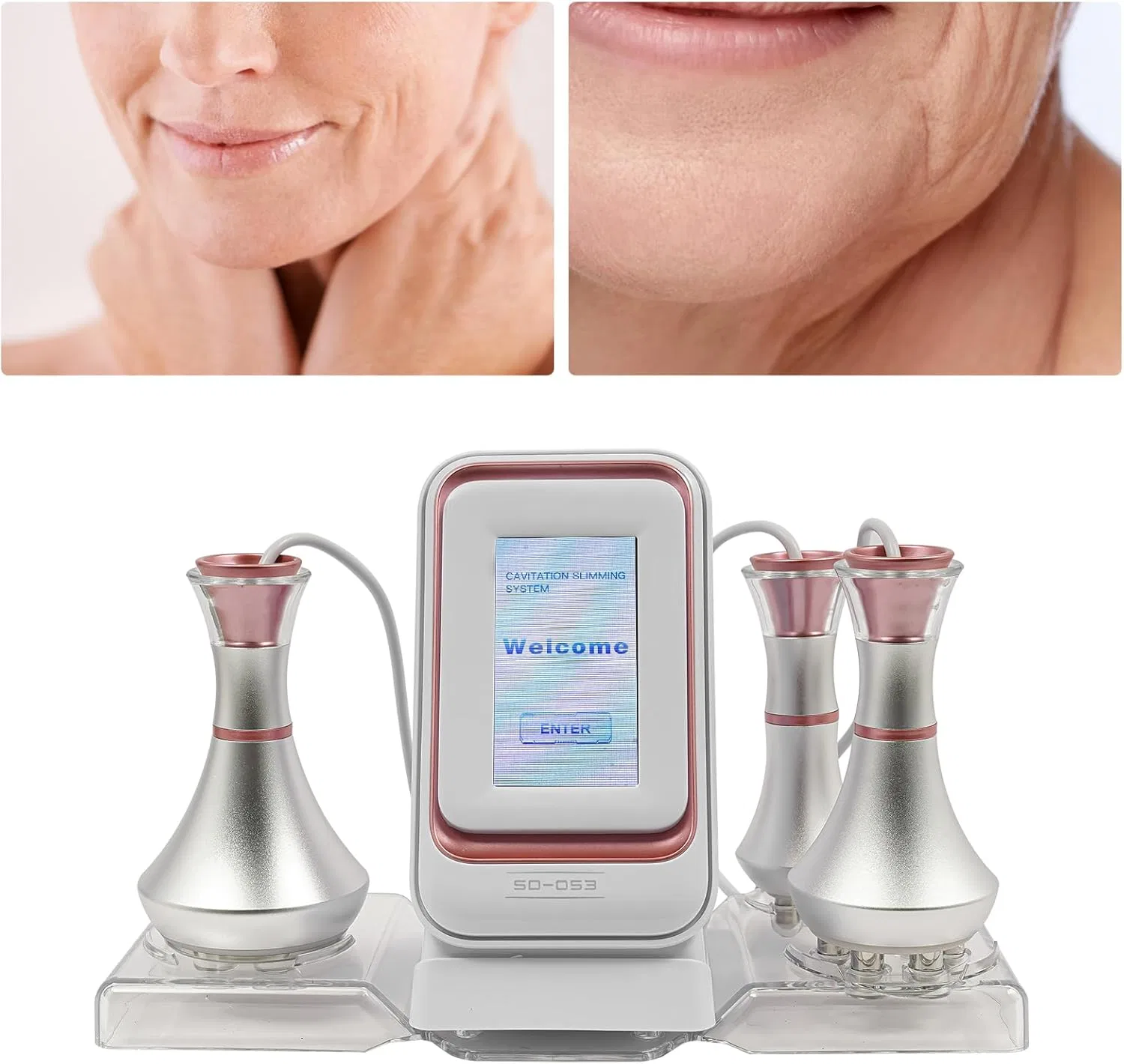 80K Cellulite Massager 3-in-1 Slimming Machine, SanBouSi, RF and Cavitation, White — фото 3