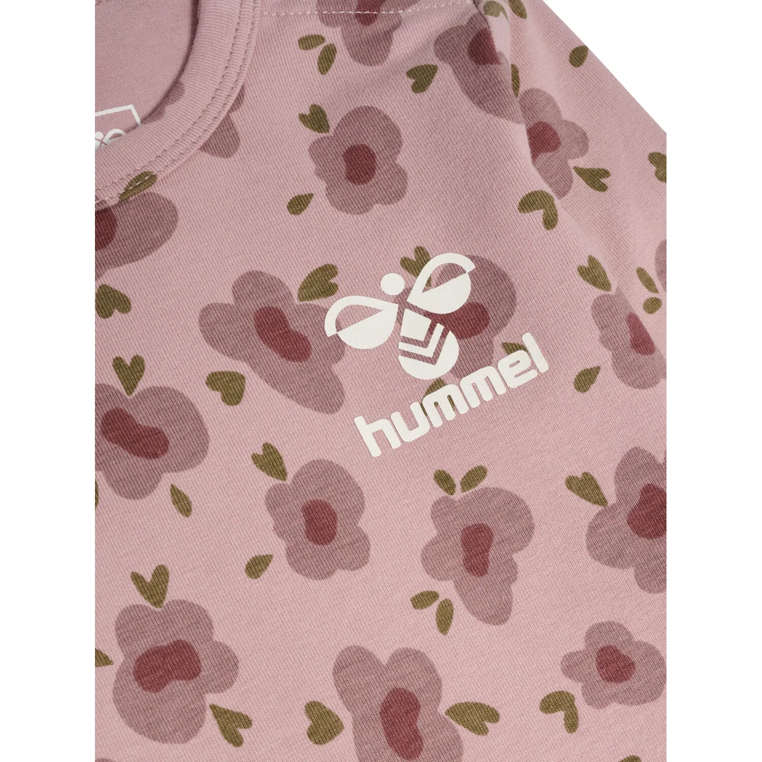 Детский хлопковый боди с длинным рукавом Fjora Hummel, Rosa — фото 3