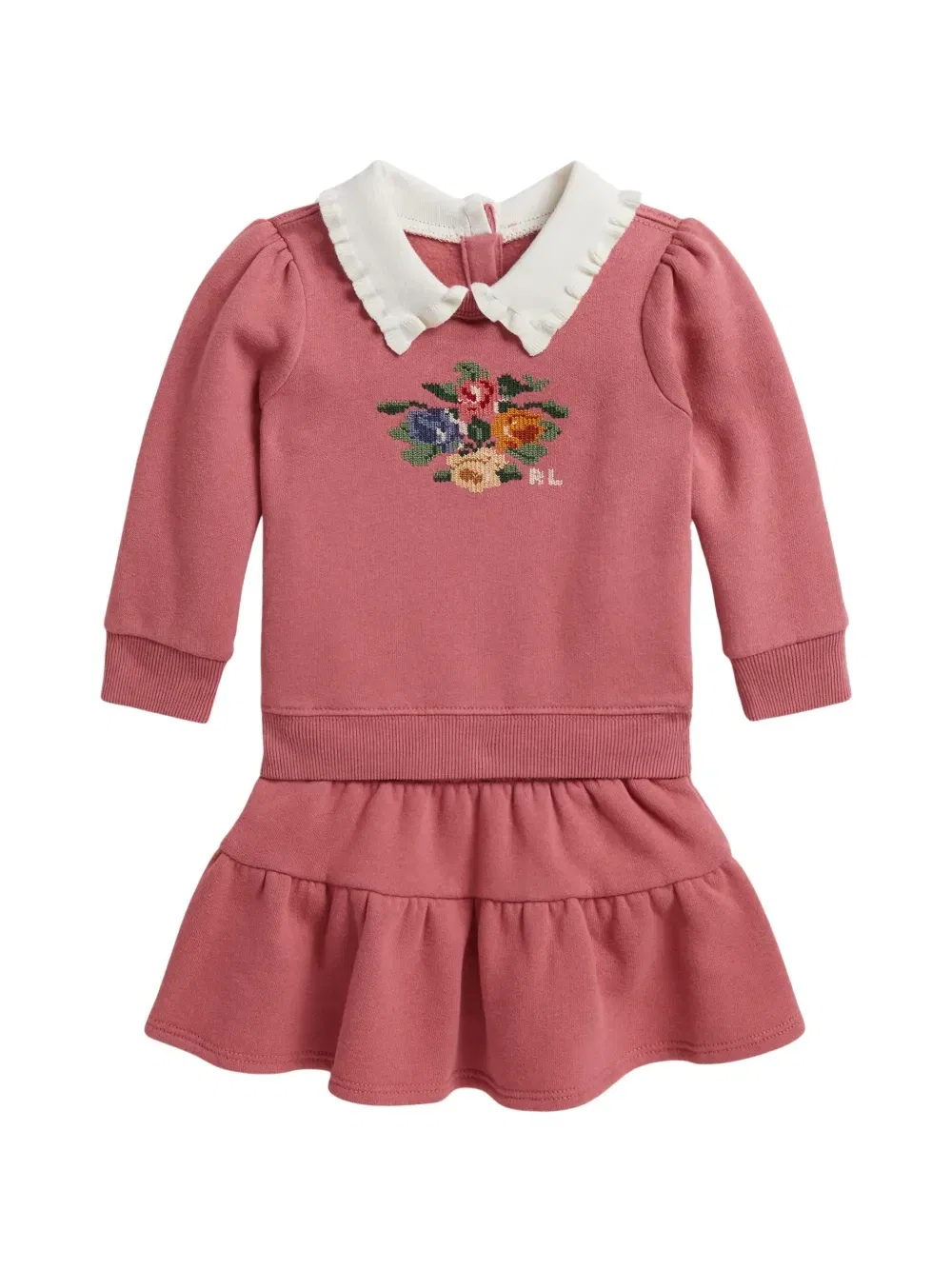 Комплект из топа и юбки с вышивкой Polo Ralph Lauren Kids, розовый