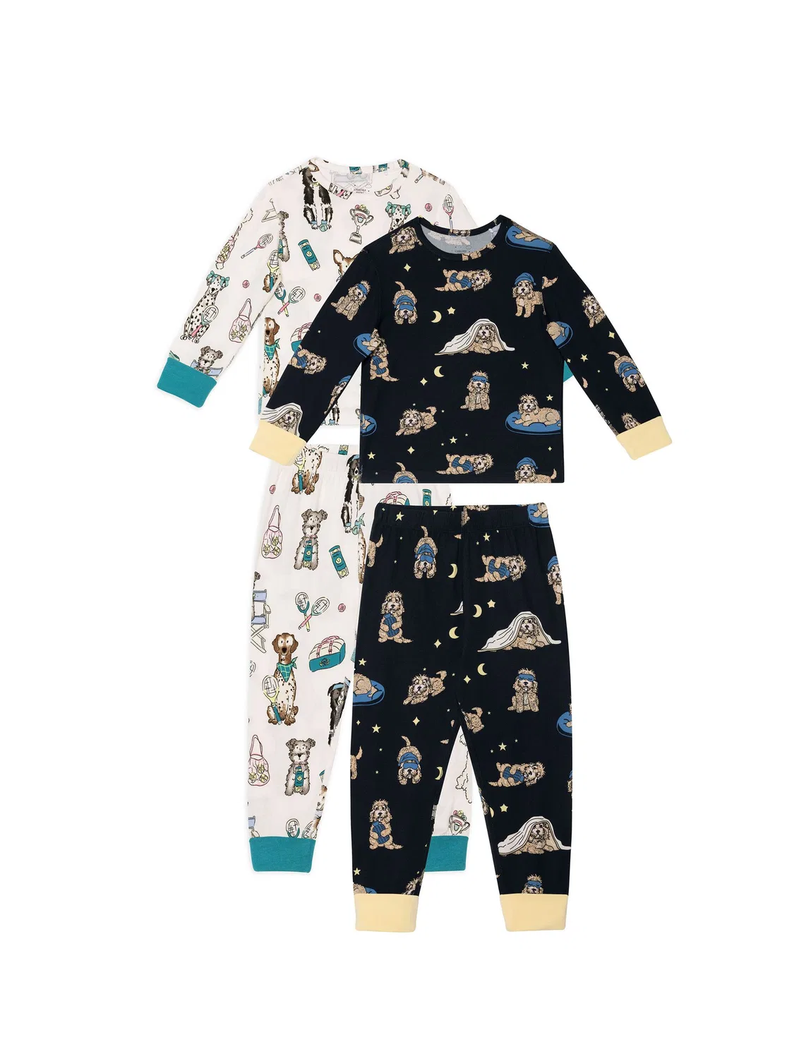 Пижама длинная Chelsea Peers The Bark Cockapoo Snooze Print, синяя