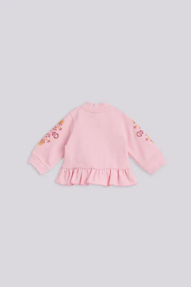 Детское для девочек свитшот с длинным рукавом Layette, Pink — фото 2