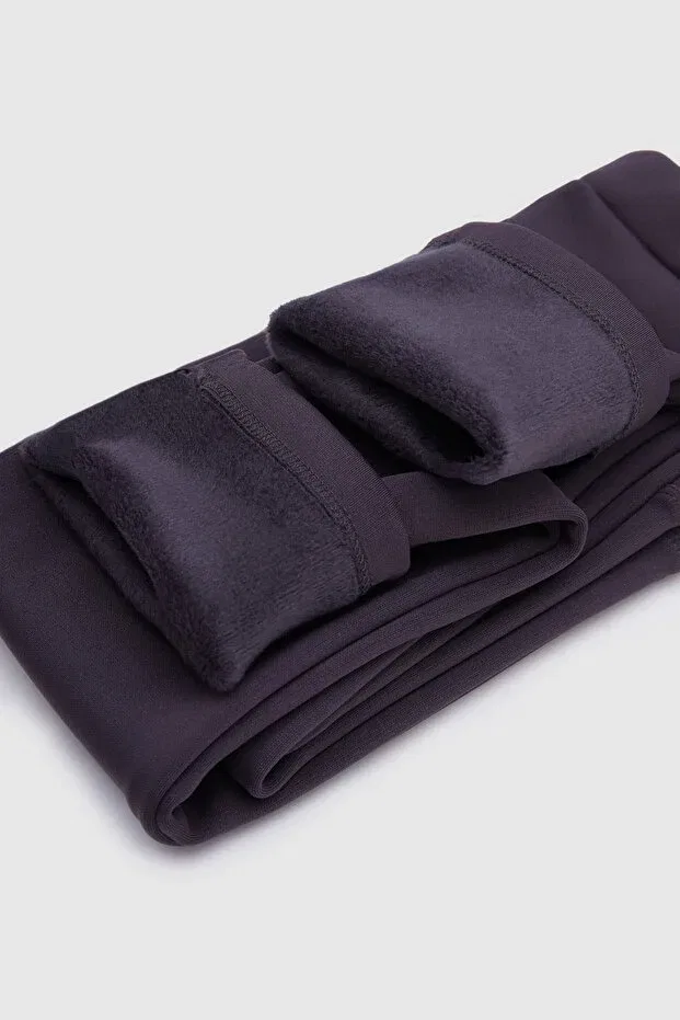 Детские леггинсы для девочек с начесом Lovetti, Anthracite — фото 4