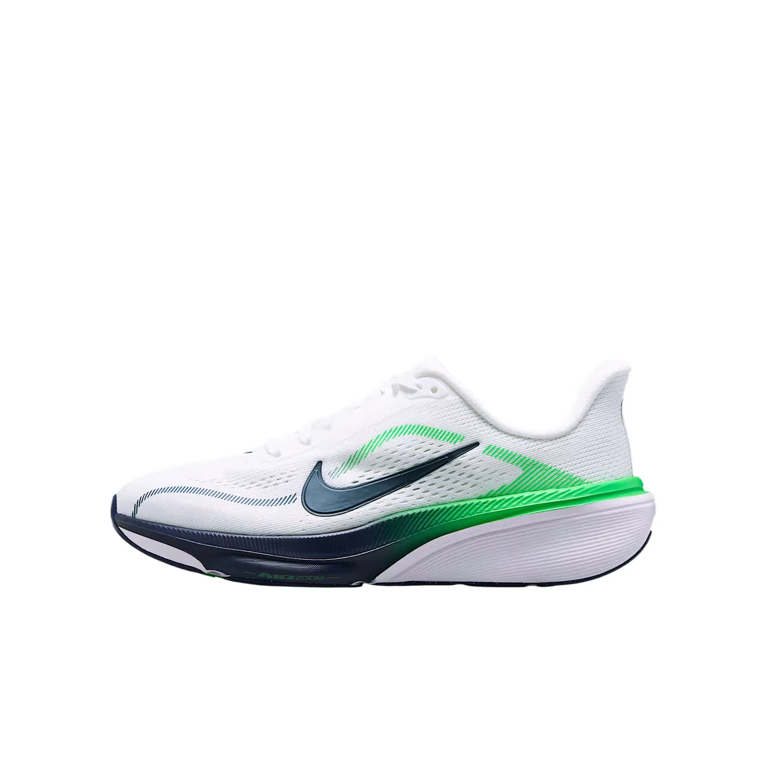 Детские беговые кроссовки Pegasus 42 Nike, White/Bright Green/Dark Navy Blue