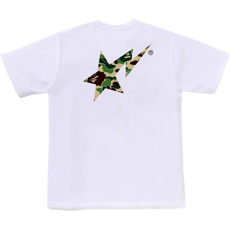 Футболка детская свободного кроя с камуфляжным принтом A BATHING APE, Black×Green — фото 4