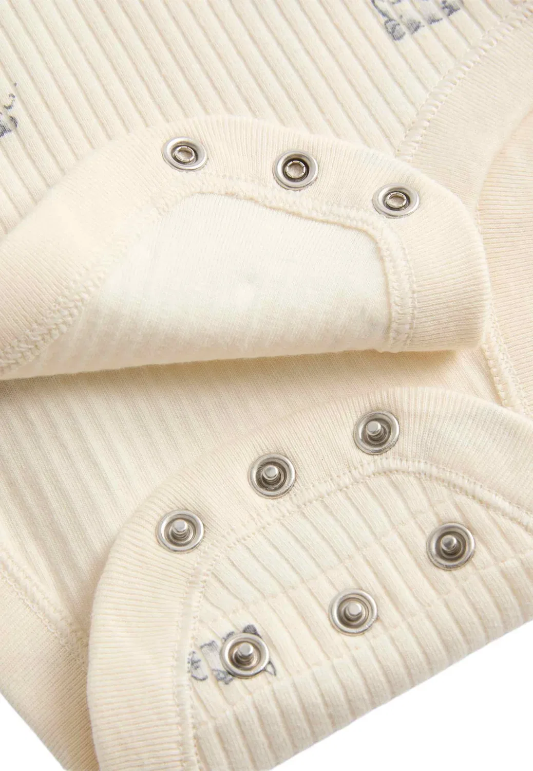 B 3p боди с длинными рукавами в виде динозавра, унисекс - боди Marks & Spencer, Light Cream — фото 3