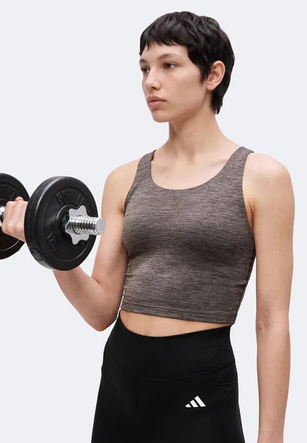 Топ Adidas Performance, кофейный — фото 4